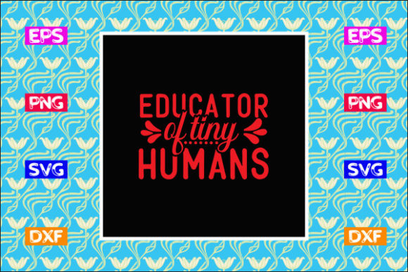 Teacher SVG Design: Educator of Tiny H